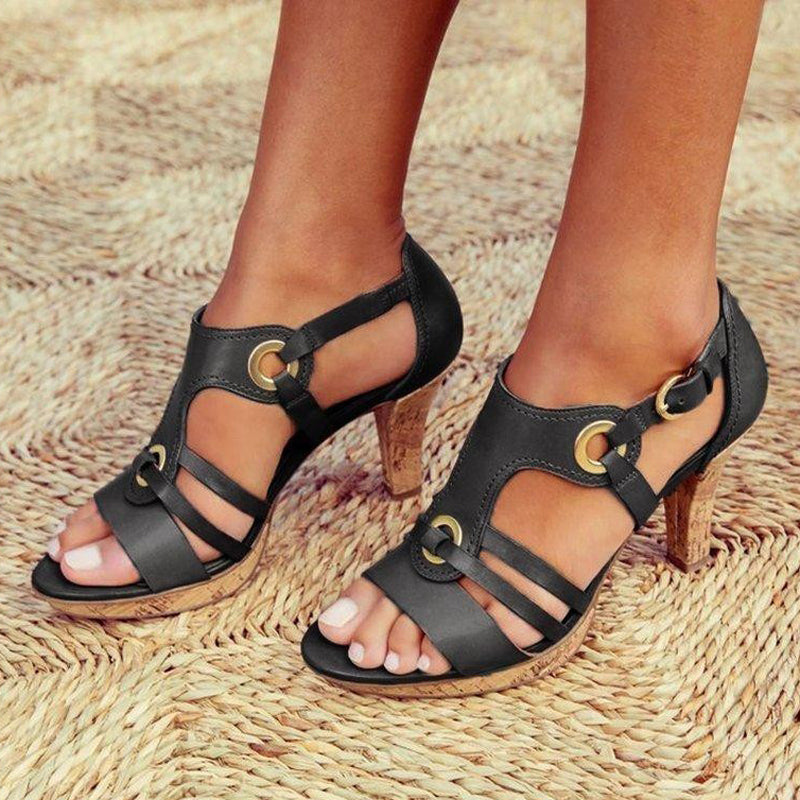 High Heel Sandals with Adjustable Straps