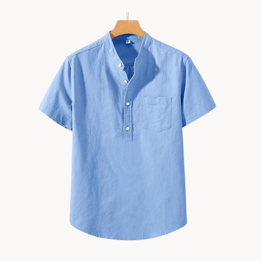 Men's Cotton-Linen Polo Shirt