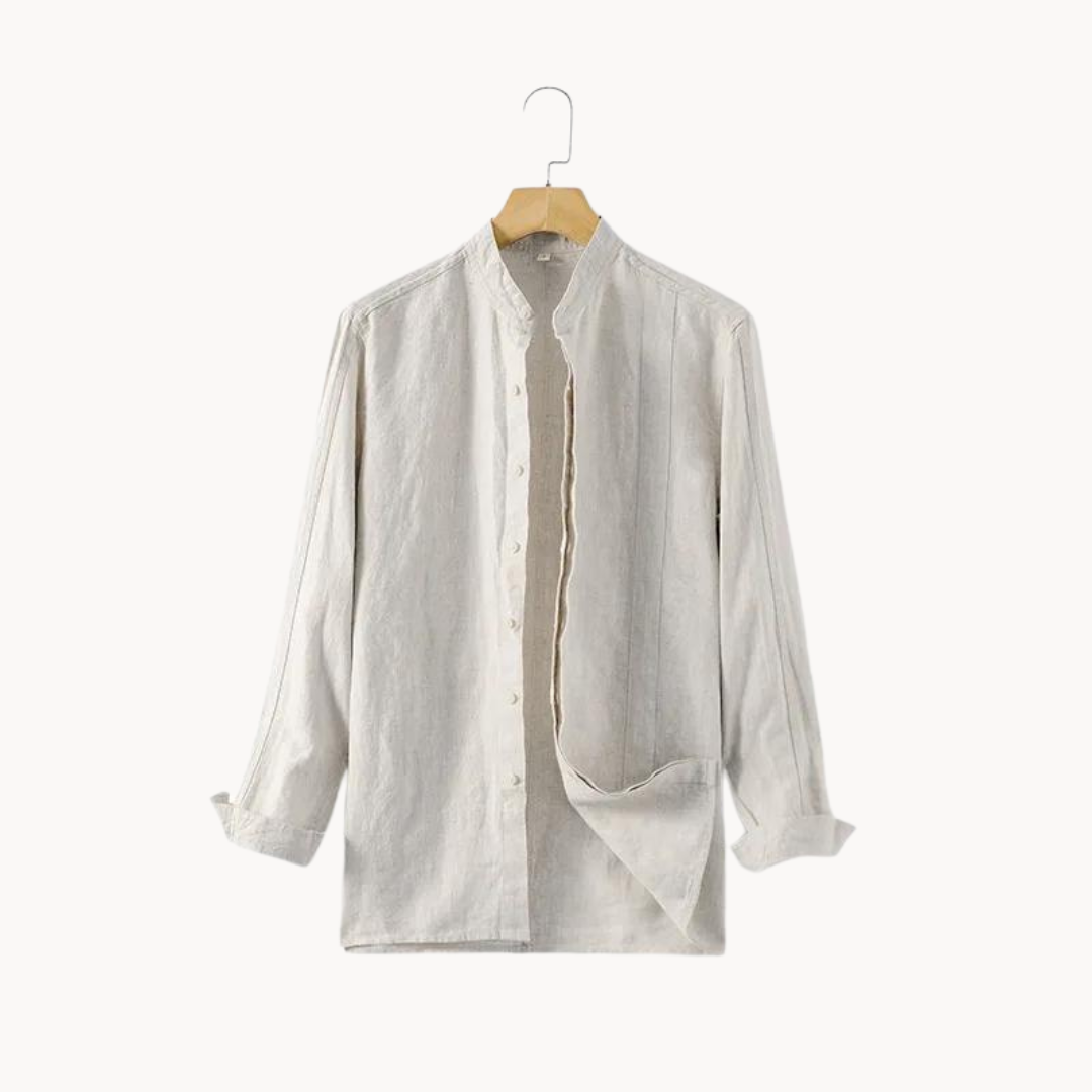 Men's Linen Button-Up Shirt